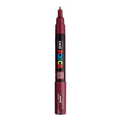 Uni Posca PC-1M Extra Fine 0.7 mm paint marker in Red Wine