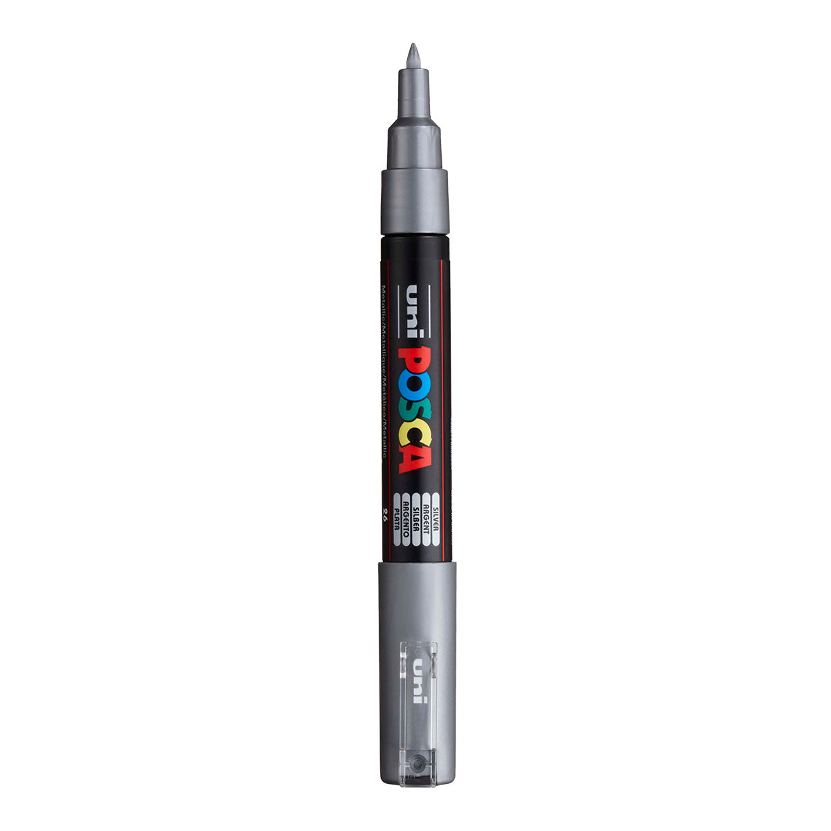 Uni Posca PC-1M Extra Fine 0.7 mm paint marker in Silver
