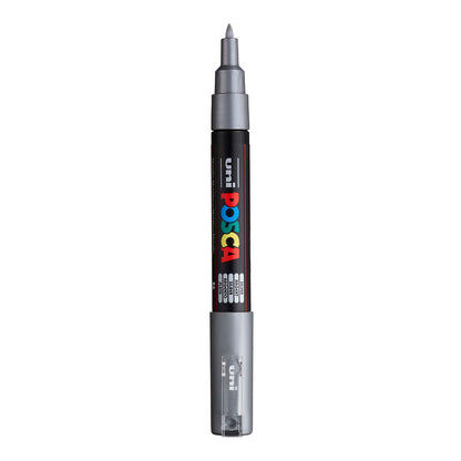 Uni Posca PC-1M Extra Fine 0.7 mm paint marker in Silver