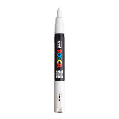 Uni Posca PC-1M Extra Fine 0.7 mm paint marker in White