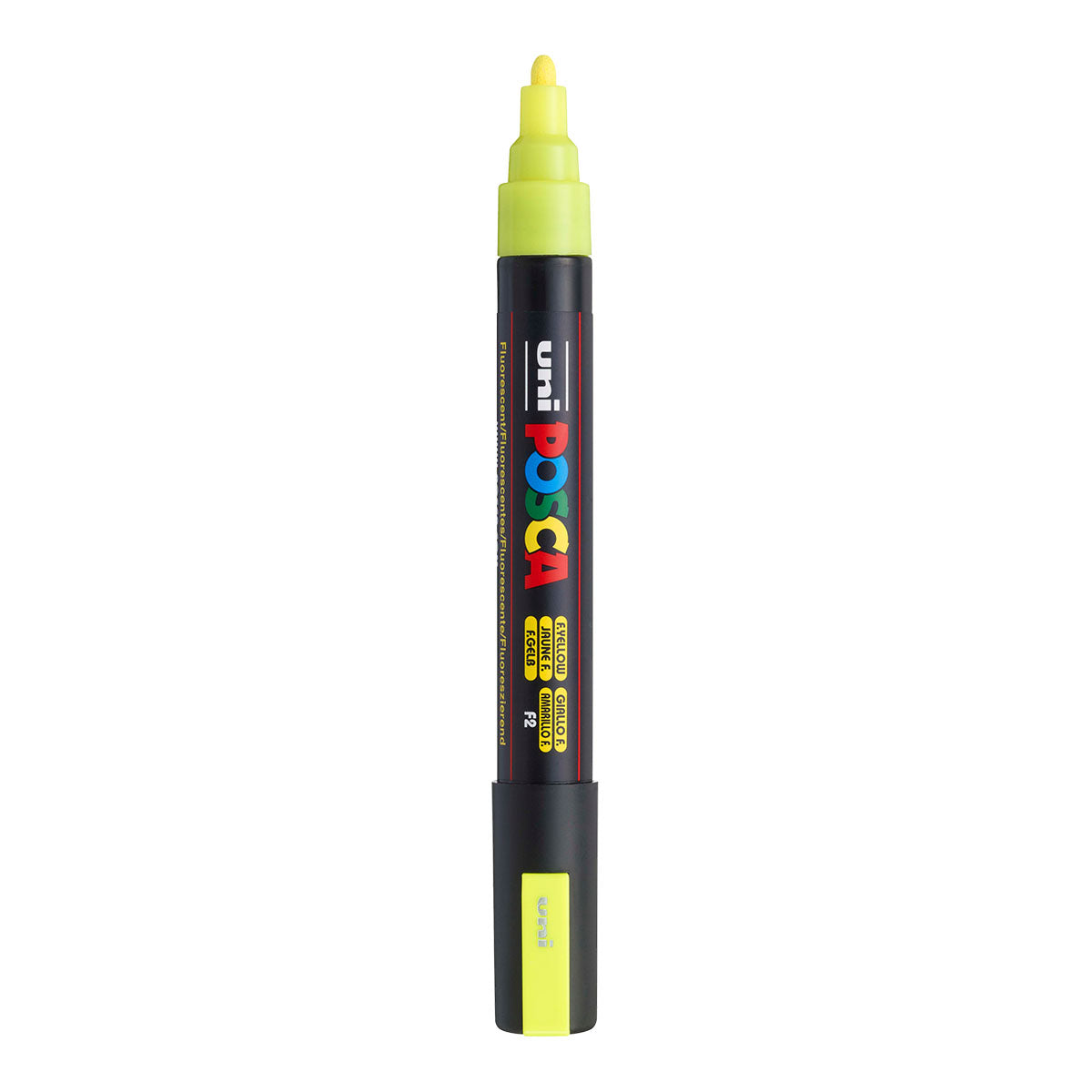 Uni Posca PC-5M Medium 2.5 mm paint marker in Fluorescent Yellow