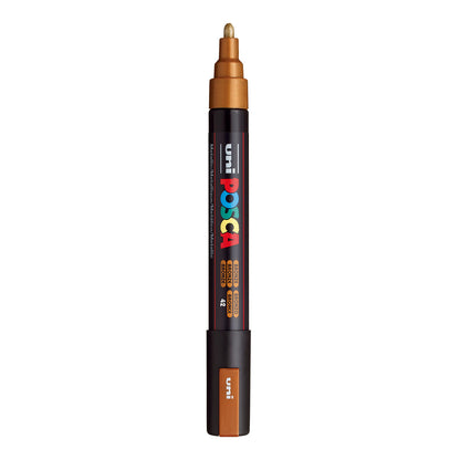 Uni Posca PC-5M Medium 2.5 mm paint marker in Metallic Bronze