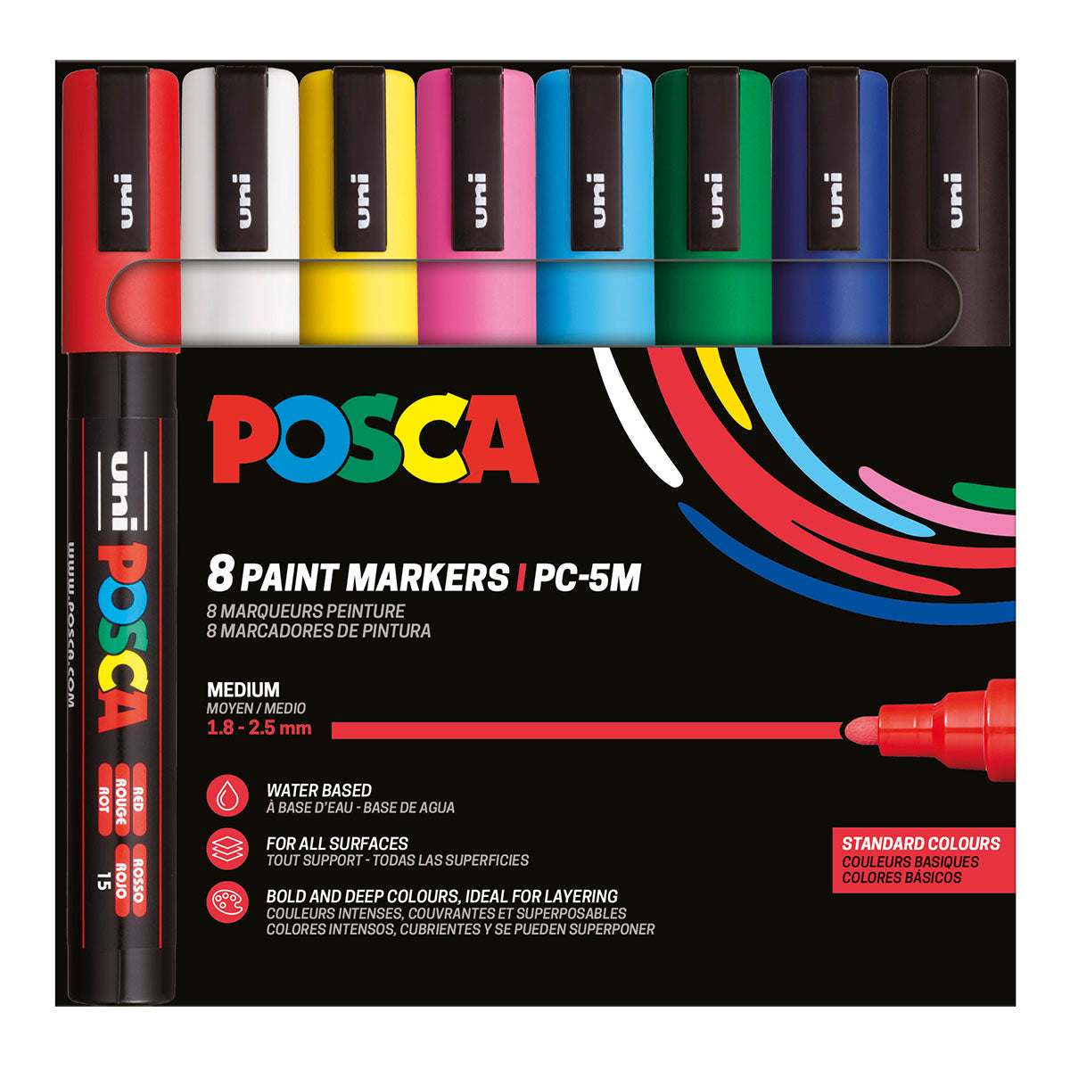 Uni Posca Markers PC-5M, 8set